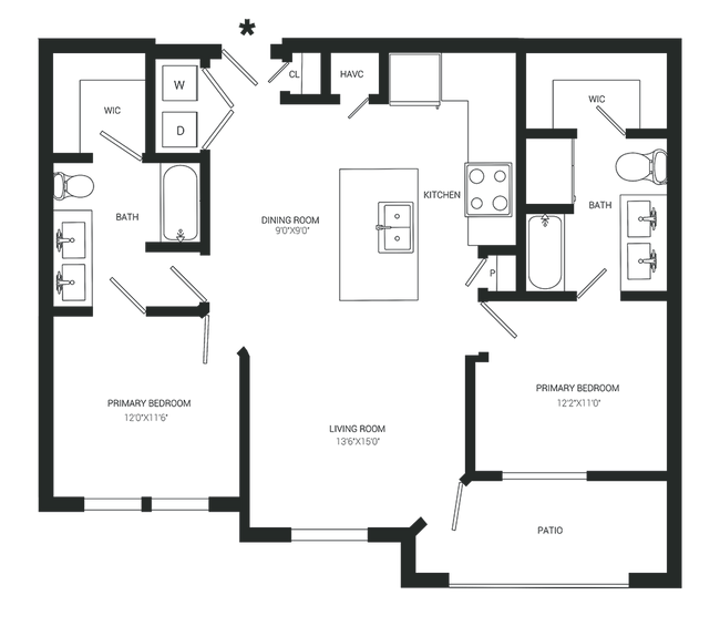 Unit 2112 3214 floor plan