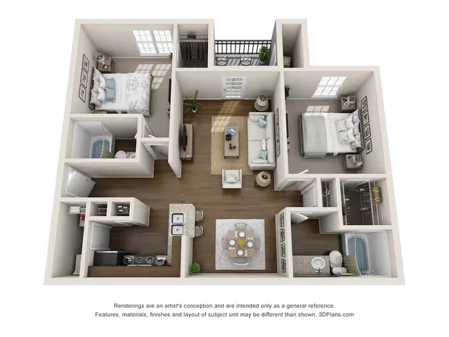 2BR/2BA 0324 floor plan