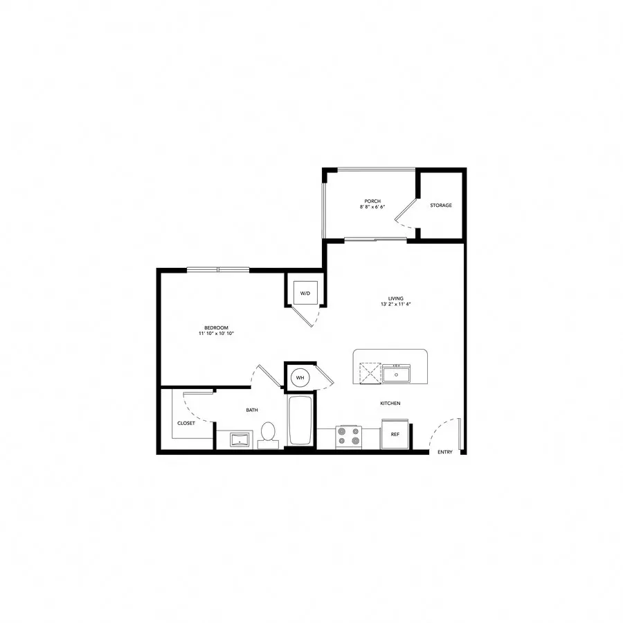 Studio • 1 Bath 2202 floor plan