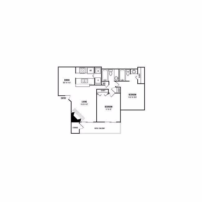 B1 Renovated 1805 floor plan