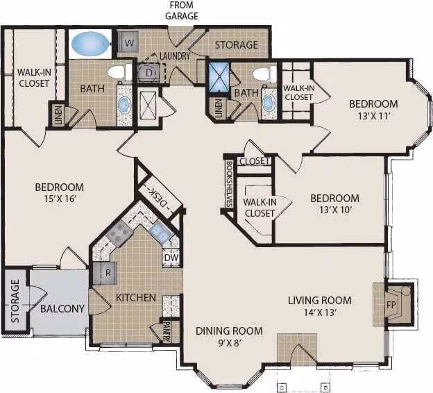 Unit 09103 14104 floor plan
