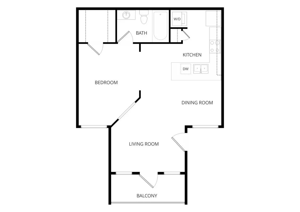Studio • 1 Bath 1314 floor plan