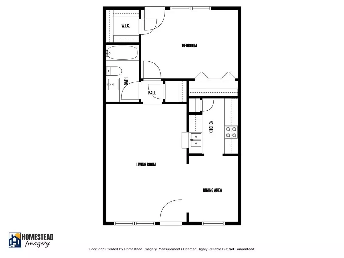 1 Bed • 1 Bath floor plan