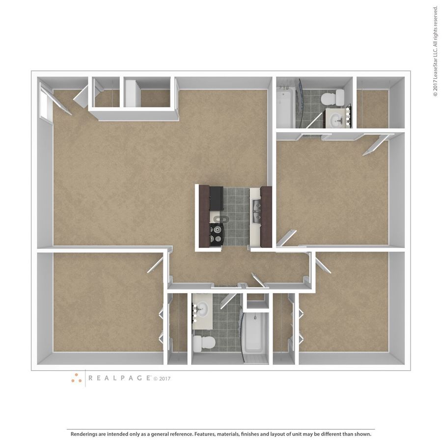 3 Beds • 1 Bath 707 floor plan