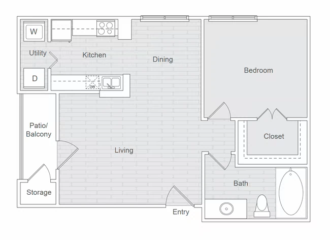 Studio 2101 floor plan