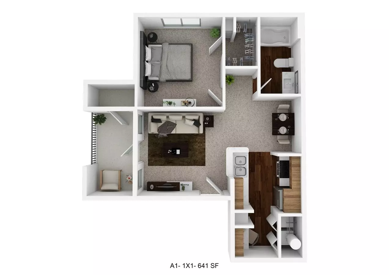 A1- Essential Housing 212 floor plan