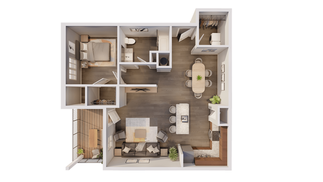 1 Bed • 1 Bath 1303 floor plan