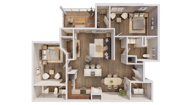 2 Beds • 2 Bath 3308 floor plan
