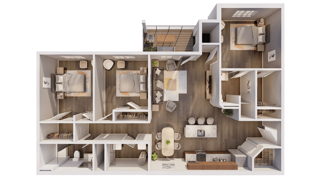 3 Beds • 2 Bath 5307 floor plan