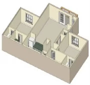2 Beds • 2 Bath 1108 floor plan