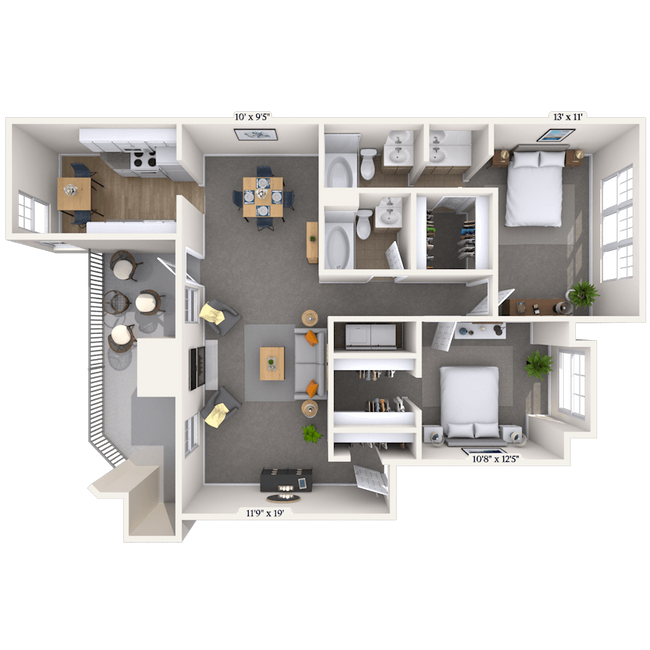 Unit 011221G 011231F floor plan