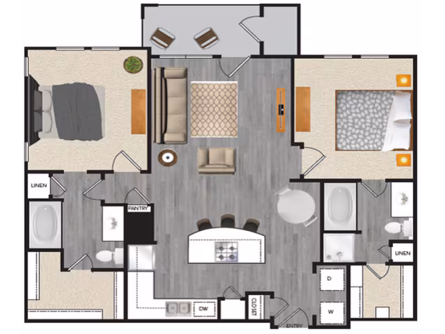 Unit 04313 12305 floor plan