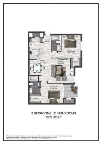 Unit 1334 1334 floor plan