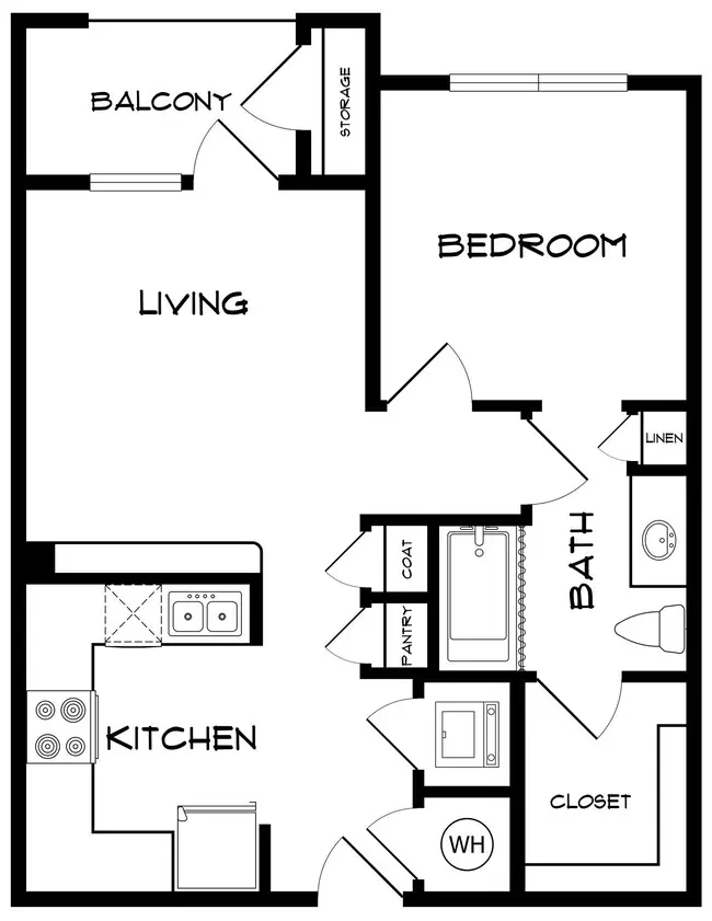 1 Bed • 1 Bath 8311 floor plan