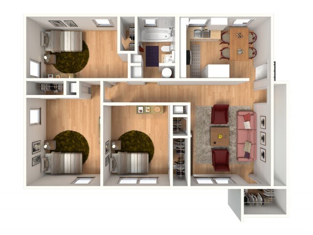 Unit 1040B 2027A floor plan