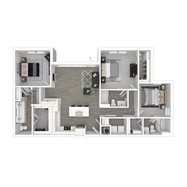3 Beds • 3 Bath 44118 floor plan