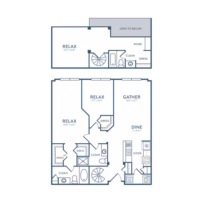 3 Beds • 3 Bath 414 floor plan