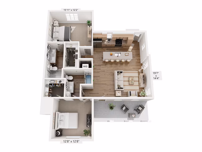 Unit 2-203 2-203 floor plan