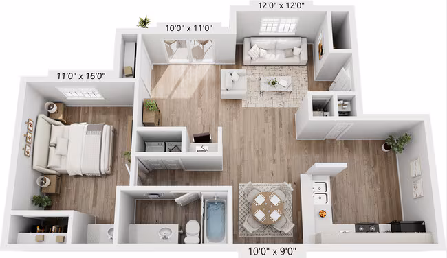 Spacious 206 floor plan