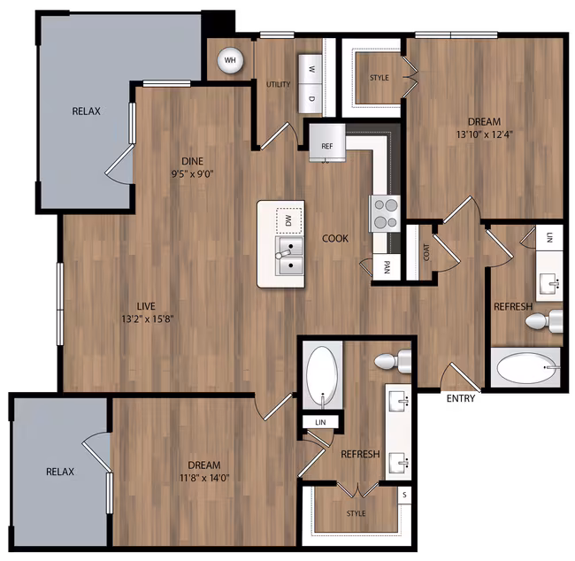 B2 302 floor plan