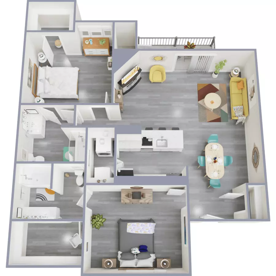 B2 | 2 Bed | 2 Bath | Signature 2636 floor plan