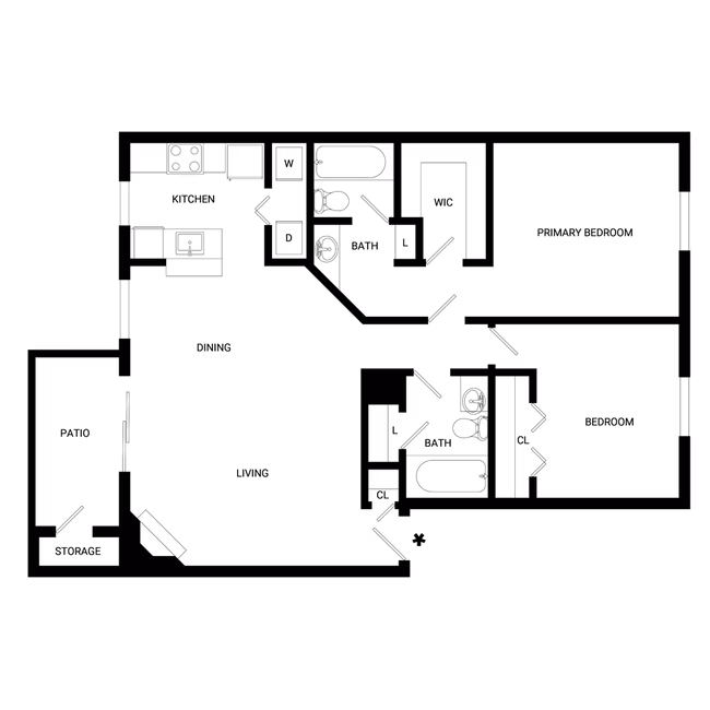 Unit 1610 1609 floor plan