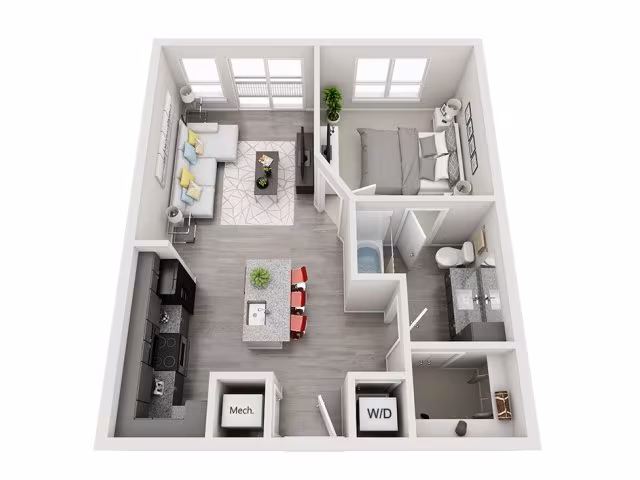 1 Bed • 1 Bath 444 floor plan