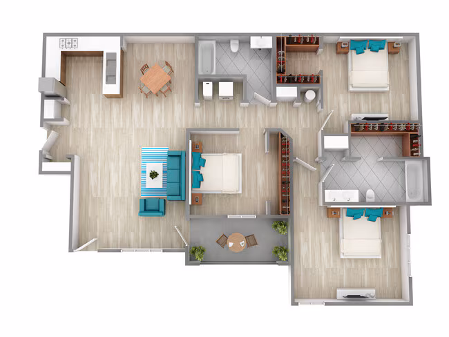 Unit 2115 3418 floor plan