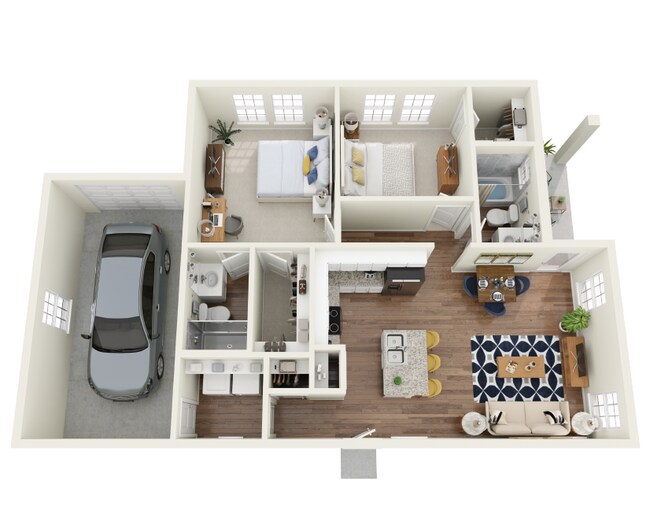 2 Beds • 2 Bath 717 floor plan
