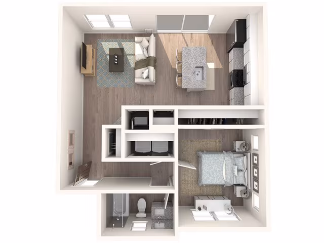 1 Bed • 1 Bath floor plan