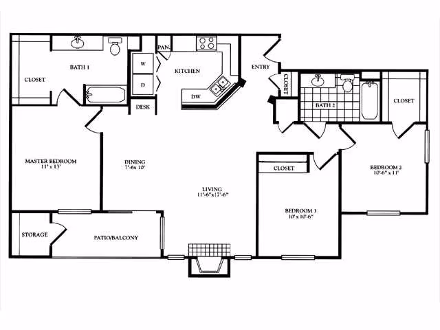 E1 1221 floor plan