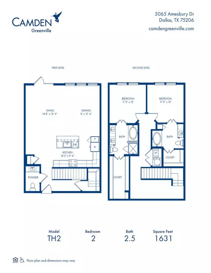 2 Beds • 2 Bath 144 floor plan