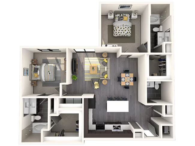 2 Beds • 2 Bath 2055 floor plan