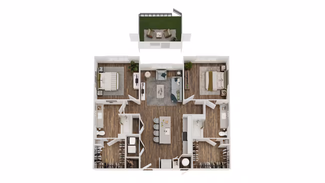 Unit E205 B308 floor plan