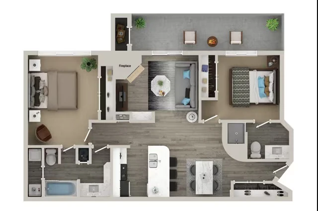 B4 2401-1407 floor plan