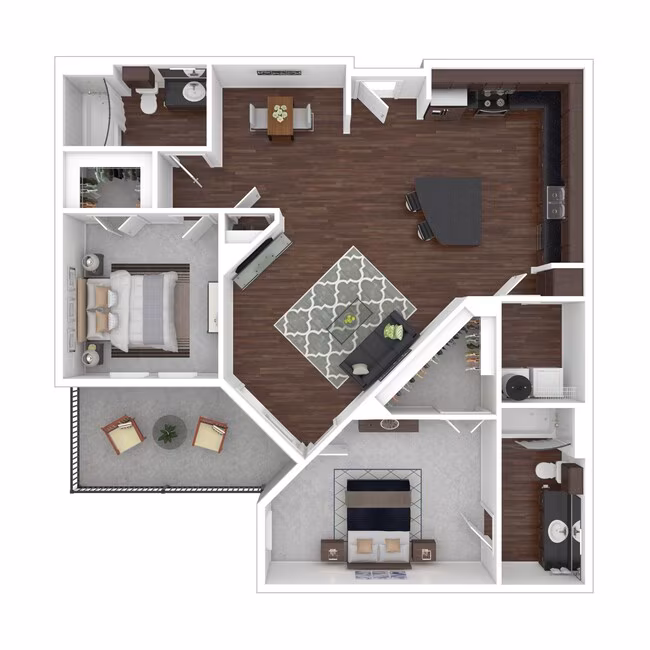 2 Beds • 2 Bath 2163 floor plan