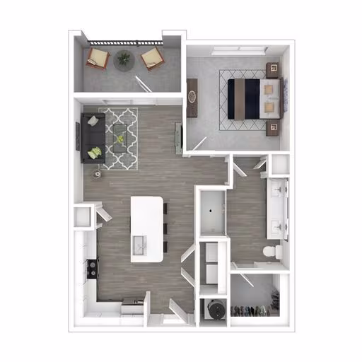 1 Bed • 1 Bath 3304 floor plan