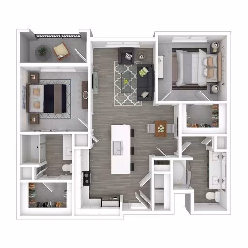 2 Beds • 2 Bath 3118 floor plan