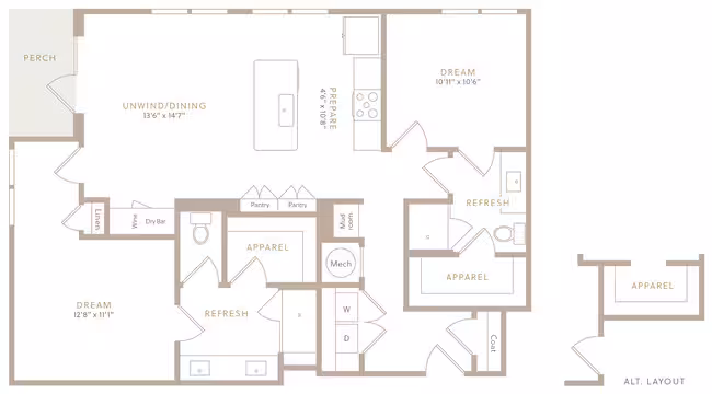 Unit 601 1101 floor plan