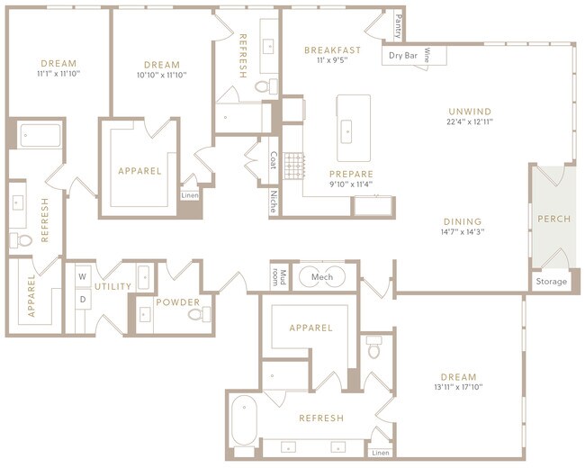 PH9 1302 floor plan