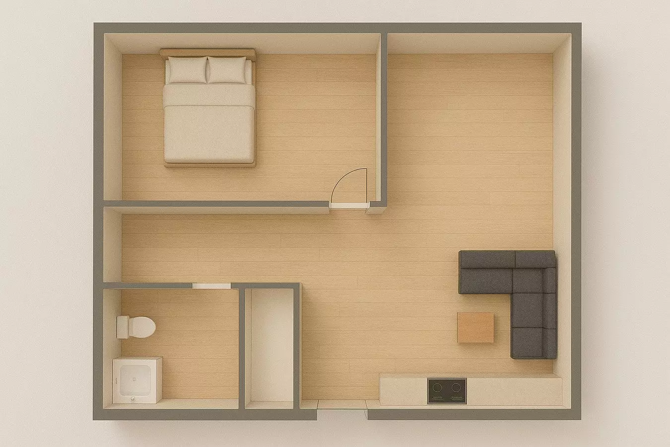 1 Bed • 1 Bath 104 floor plan