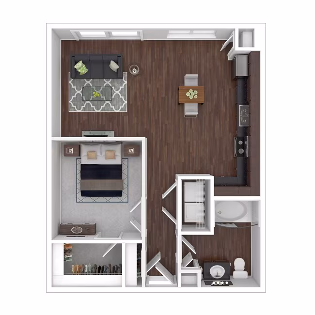 1 Bed • 1 Bath 340S floor plan