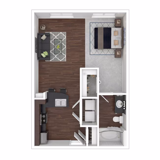 Studio • 1 Bath 521N floor plan