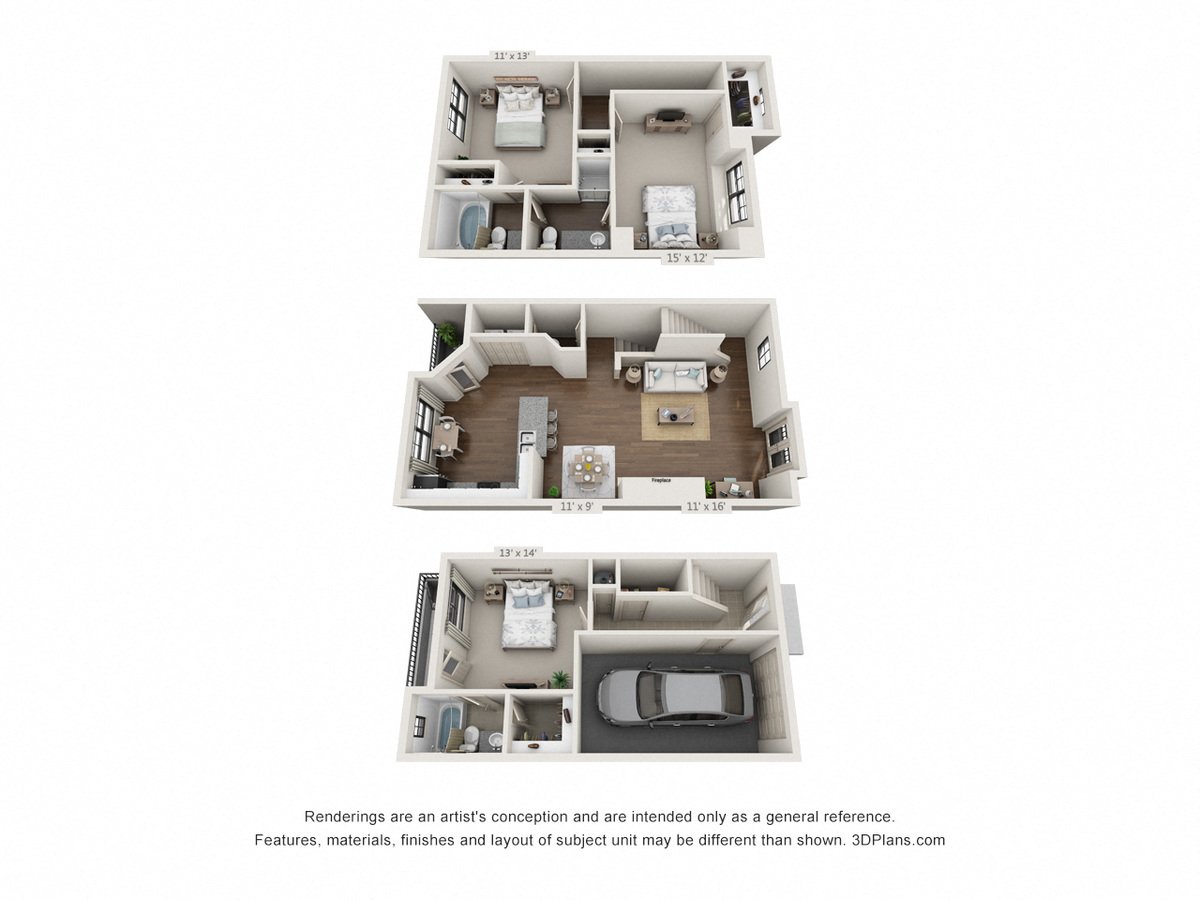 3 Beds • 3 Bath 0325 floor plan