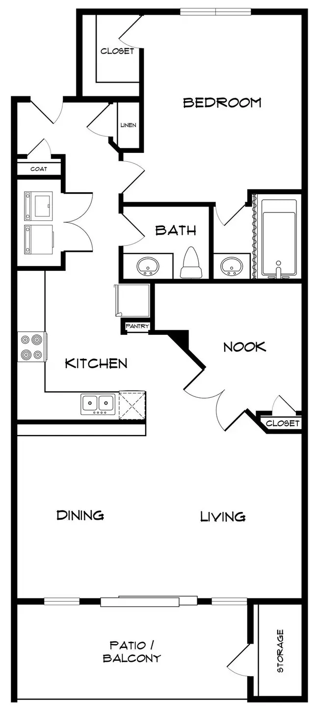 A1F-One Bedroom w/Flex Room 4208 floor plan