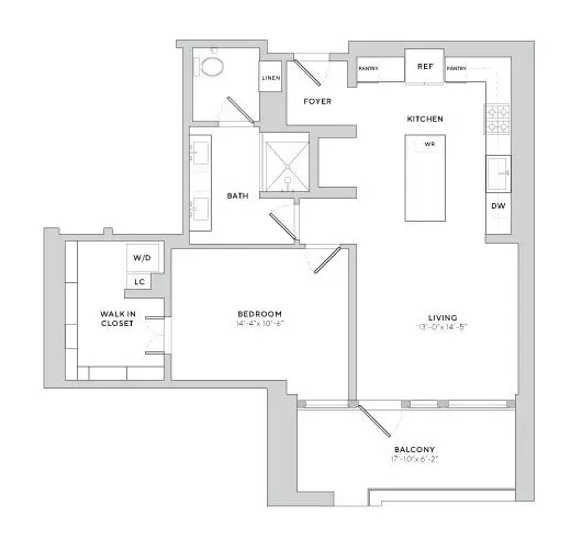 A2 (1x1) Maple Terrace-912 floor plan