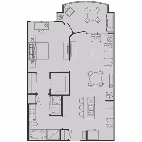 B 203 floor plan
