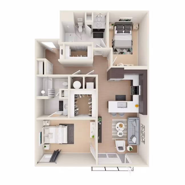 2 Beds • 1 Bath 603 floor plan