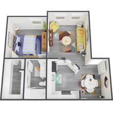 1 Bed • 1 Bath 1107 floor plan