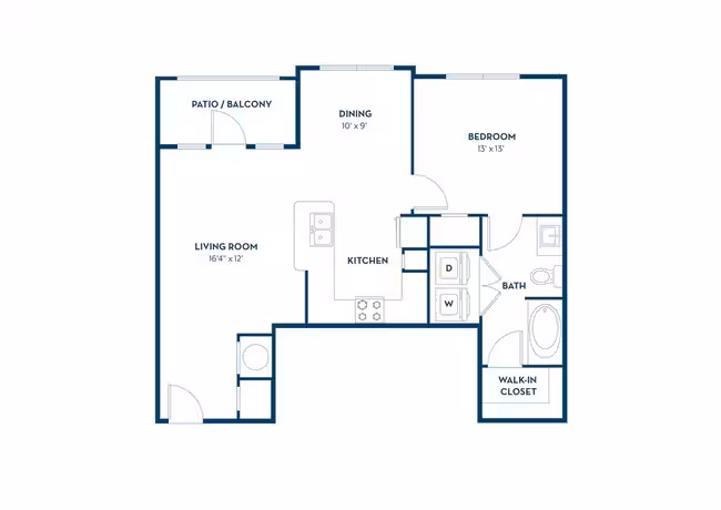 1 Bed • 1 Bath 5311 floor plan
